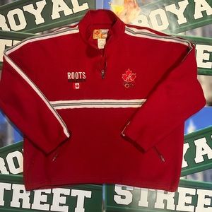 Vintage roots athletics fleece 3/4 zip Canadian Winter Olympics edition